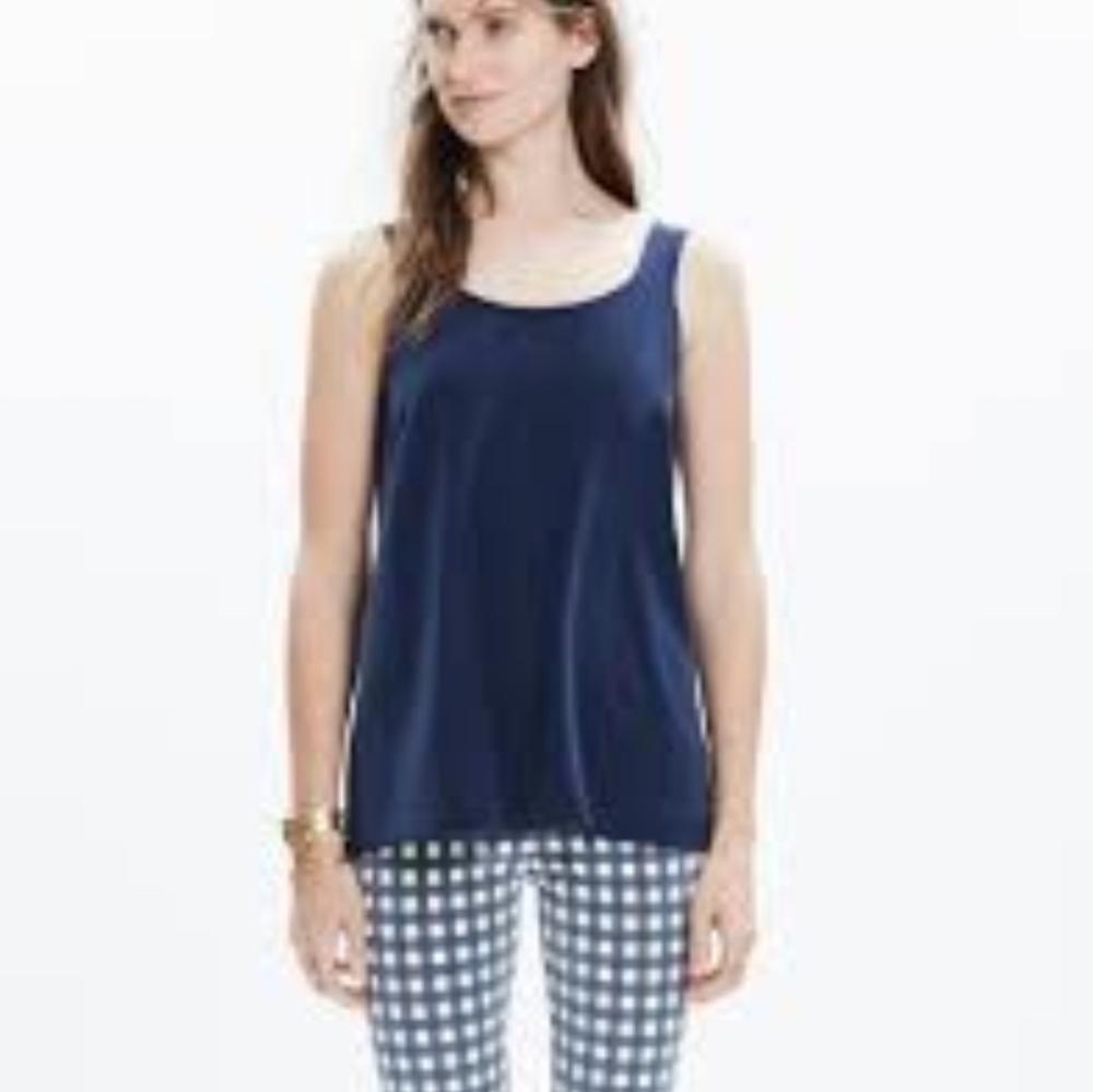 Madewell tied back silk top s